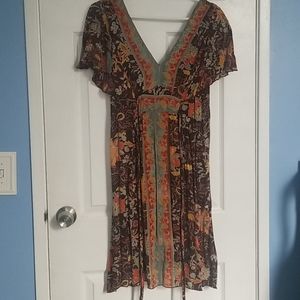 Boho V neck dress